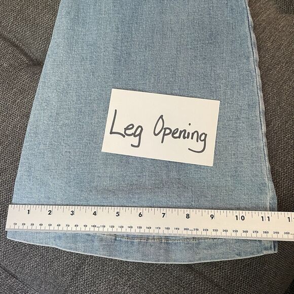 Jealous Tomato High Waist Ruffle Hem Bell Bottom Flare Jeans Tall Stretch Large - Picture 7 of 9